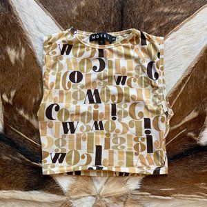Motel Cowgirl Cropped Muscle Tank Top Size: XS